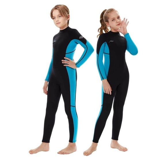Hevto Kids Wetsuit for Boys Girls Toddler Youth 3/2mm Neoprene Full Wet Suits - Picture 1 of 6